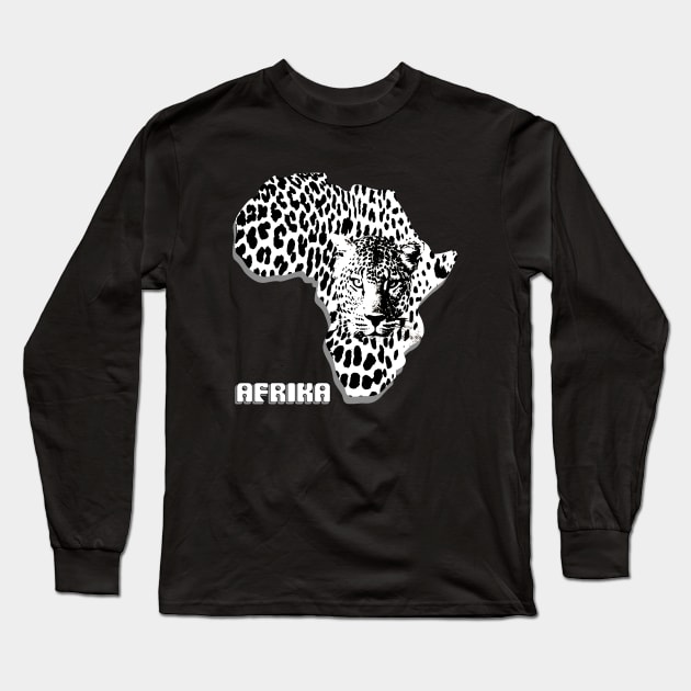 Afrika Leopard Long Sleeve T-Shirt by hudayadi